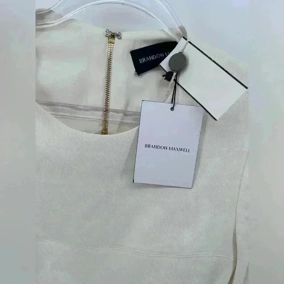 NWT $2300 Brandon Maxwell Women's White Backless Cutout Cady Dress Size 8 - Picture 5 of 15